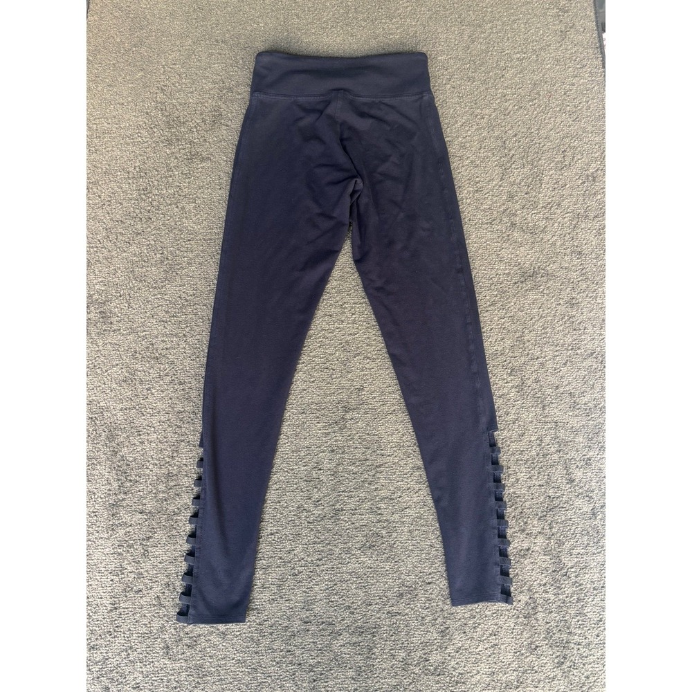 Victoria Sport Navy Blue Athletic Leggings Cutout Detail Long Size S P